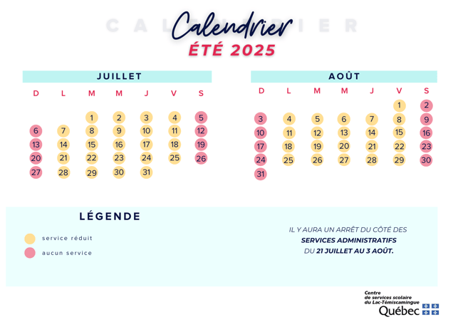 calendrier scolaire_CSSLT